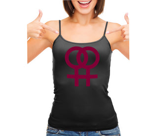 Lesbian Sign - Black Camisole Tank Top