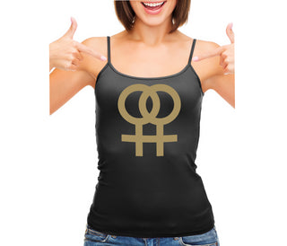 Lesbian Sign - Black Camisole Tank Top