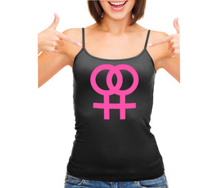 Lesbian Sign - Black Camisole Tank Top