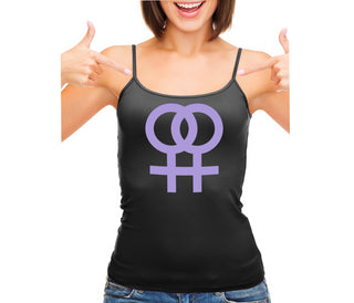 Lesbian Sign - Black Camisole Tank Top