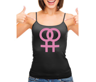 Lesbian Sign - Black Camisole Tank Top