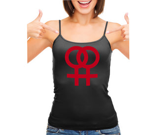 Lesbian Sign - Black Camisole Tank Top