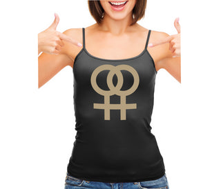 Lesbian Sign - Black Camisole Tank Top