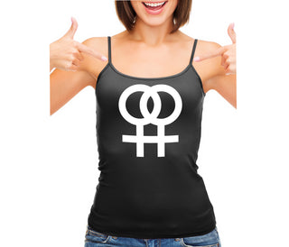 Lesbian Sign - Black Camisole Tank Top