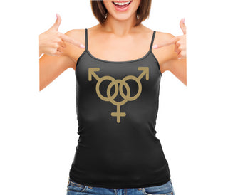 MMF Threesome - Black Camisole Tank Top