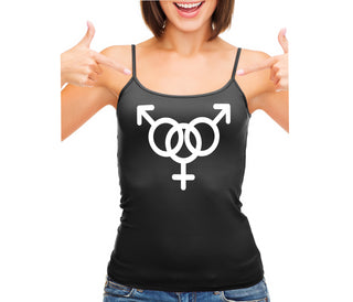 MMF Threesome - Black Camisole Tank Top