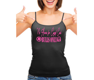 No Caged Cuck Cock - Bulls Only - Black Camisole Tank Top