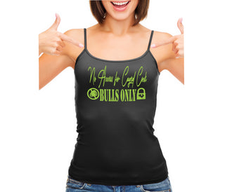 No Caged Cuck Cock - Bulls Only - Black Camisole Tank Top