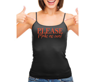 Please Make Me Cum - Black Camisole Tank Top