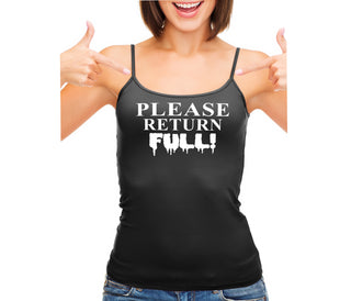 Please Return Full - Black Camisole Tank Top