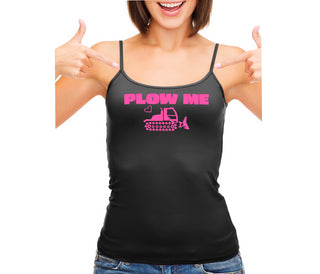 Plow Me - Funny Tractor Design - Black Camisole Tank Top