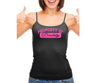 Property Of Daddy - Athletic Look - Black Camisole Tank Top