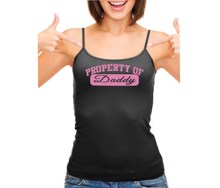 Property Of Daddy - Athletic Look - Black Camisole Tank Top