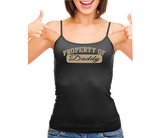 Property Of Daddy - Athletic Look - Black Camisole Tank Top