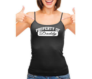 Property Of Daddy - Athletic Look - Black Camisole Tank Top