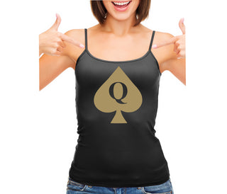 Queen Of Spades Logo - Black Camisole Tank Top