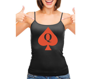 Queen Of Spades Logo - Black Camisole Tank Top
