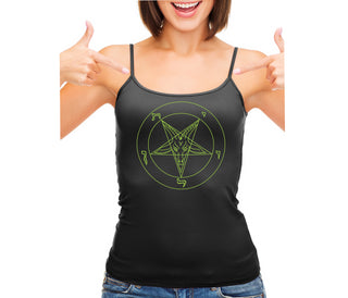 Sigil Of Baphomet - Church of Satan - Black Camisole Tank Top