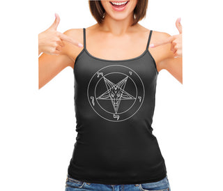 Sigil Of Baphomet - Church of Satan - Black Camisole Tank Top
