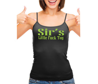Sir's Little Fuck Toy - Black Camisole Tank Top