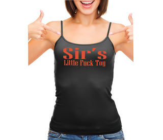 Sir's Little Fuck Toy - Black Camisole Tank Top