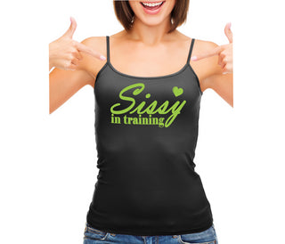 Sissy In Training - Black Camisole Tank Top