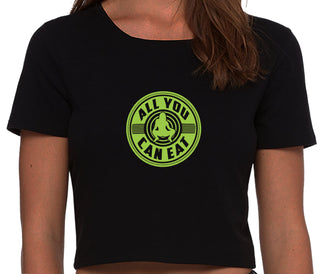 All You Can Eat - Black Crop Top