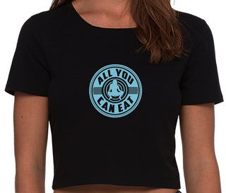 All You Can Eat - Black Crop Top