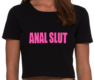 Anal Slut - Black Crop Top