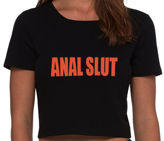 Anal Slut - Black Crop Top