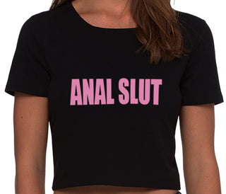 Anal Slut - Black Crop Top