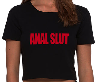 Anal Slut - Black Crop Top