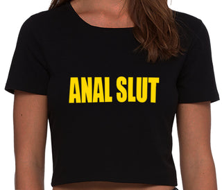 Anal Slut - Black Crop Top