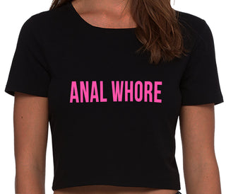 Anal Whore - Black Crop Top