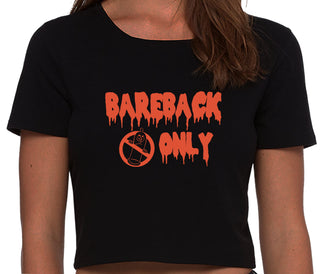Bareback Only - Black Crop Top