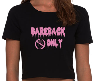 Bareback Only - Black Crop Top