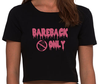 Bareback Only - Black Crop Top