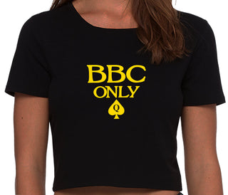 BBC Only - Queen Of Spades - Black Crop Top