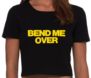 Bend Me Over - Black Crop Top