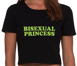 Bisexual Princess - Black Crop Top