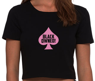 Black Owned - Queen of Spades - Black Crop Top