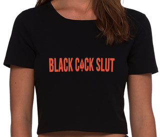Black Cock Slut - Queen of Spades - Black Crop Top