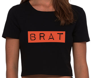 Brat - Black Crop Top