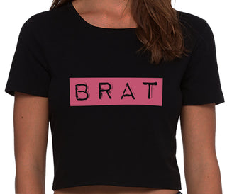 Brat - Black Crop Top