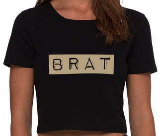 Brat - Black Crop Top