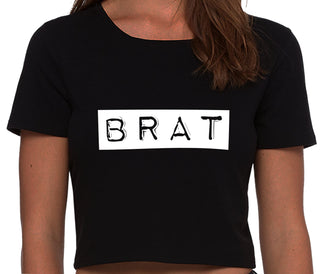 Brat - Black Crop Top