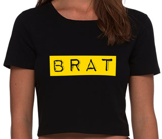 Brat - Black Crop Top