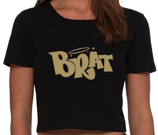 Brat - Black Crop Top