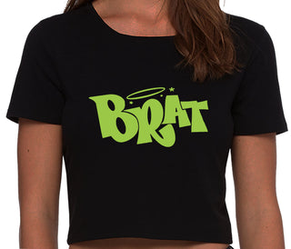 Brat - Black Crop Top
