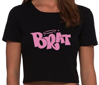Brat - Black Crop Top